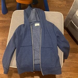 Crewcuts blue zip up hoodie size 6-7